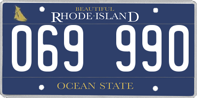 RI license plate 069990