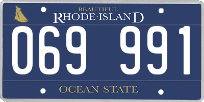 RI license plate 069991
