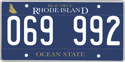 RI license plate 069992