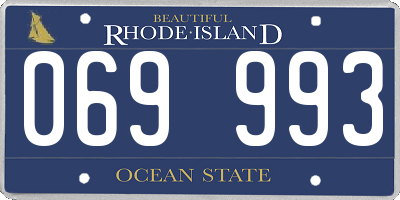 RI license plate 069993