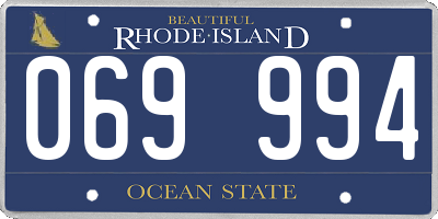 RI license plate 069994