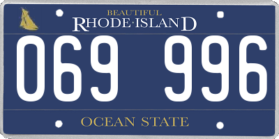 RI license plate 069996