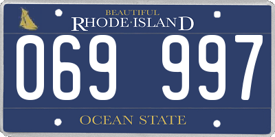 RI license plate 069997