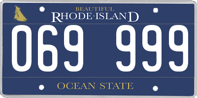 RI license plate 069999