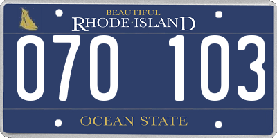 RI license plate 070103
