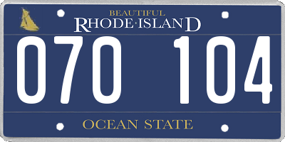 RI license plate 070104