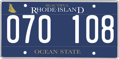 RI license plate 070108