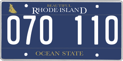 RI license plate 070110