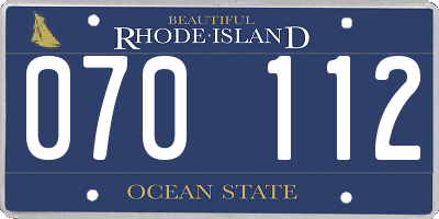 RI license plate 070112