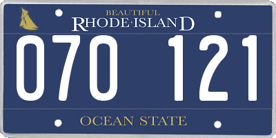 RI license plate 070121