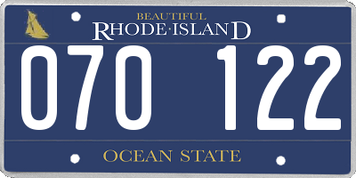 RI license plate 070122