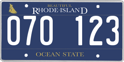 RI license plate 070123