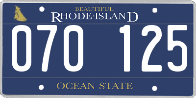 RI license plate 070125