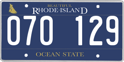 RI license plate 070129
