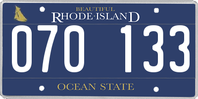 RI license plate 070133