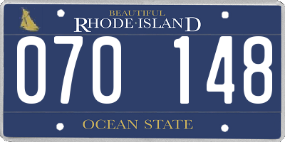 RI license plate 070148