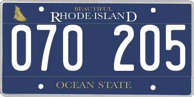 RI license plate 070205