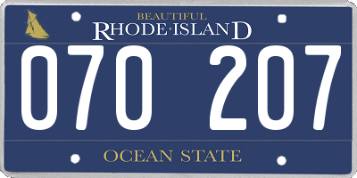 RI license plate 070207
