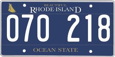 RI license plate 070218
