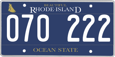 RI license plate 070222