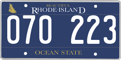 RI license plate 070223