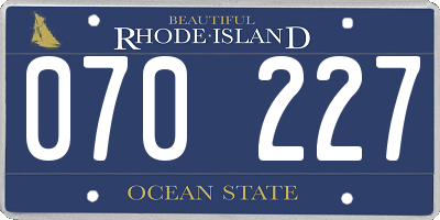 RI license plate 070227