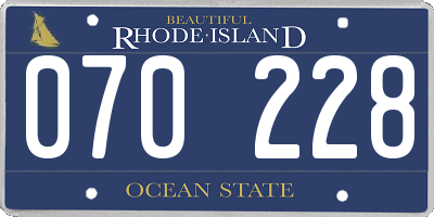 RI license plate 070228