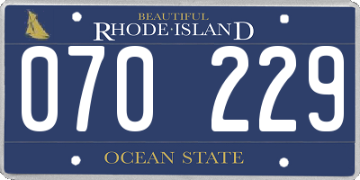 RI license plate 070229