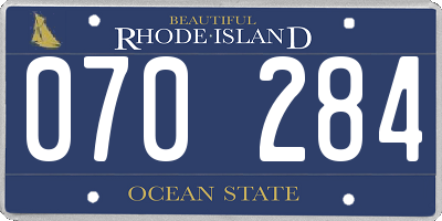 RI license plate 070284