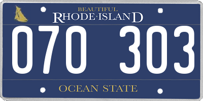 RI license plate 070303