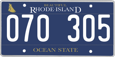 RI license plate 070305