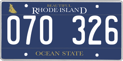 RI license plate 070326