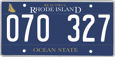 RI license plate 070327