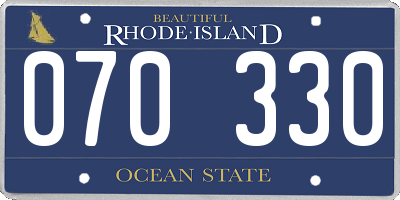 RI license plate 070330