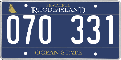 RI license plate 070331