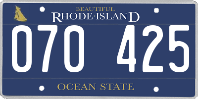 RI license plate 070425