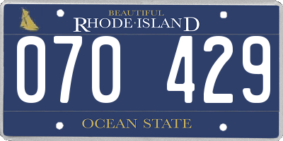 RI license plate 070429