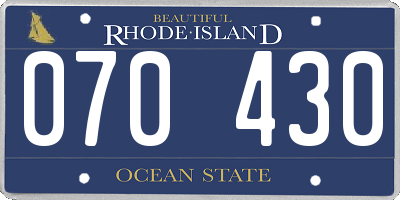 RI license plate 070430