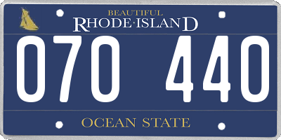 RI license plate 070440