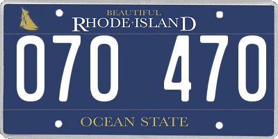 RI license plate 070470