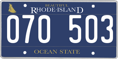 RI license plate 070503