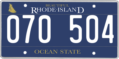 RI license plate 070504