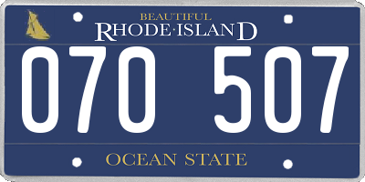 RI license plate 070507