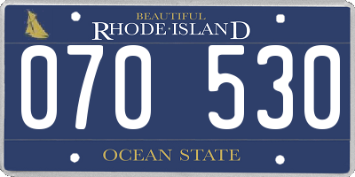 RI license plate 070530