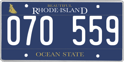 RI license plate 070559