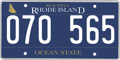 RI license plate 070565