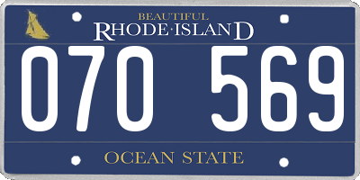 RI license plate 070569