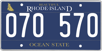 RI license plate 070570