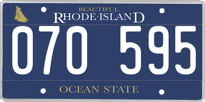 RI license plate 070595