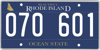 RI license plate 070601